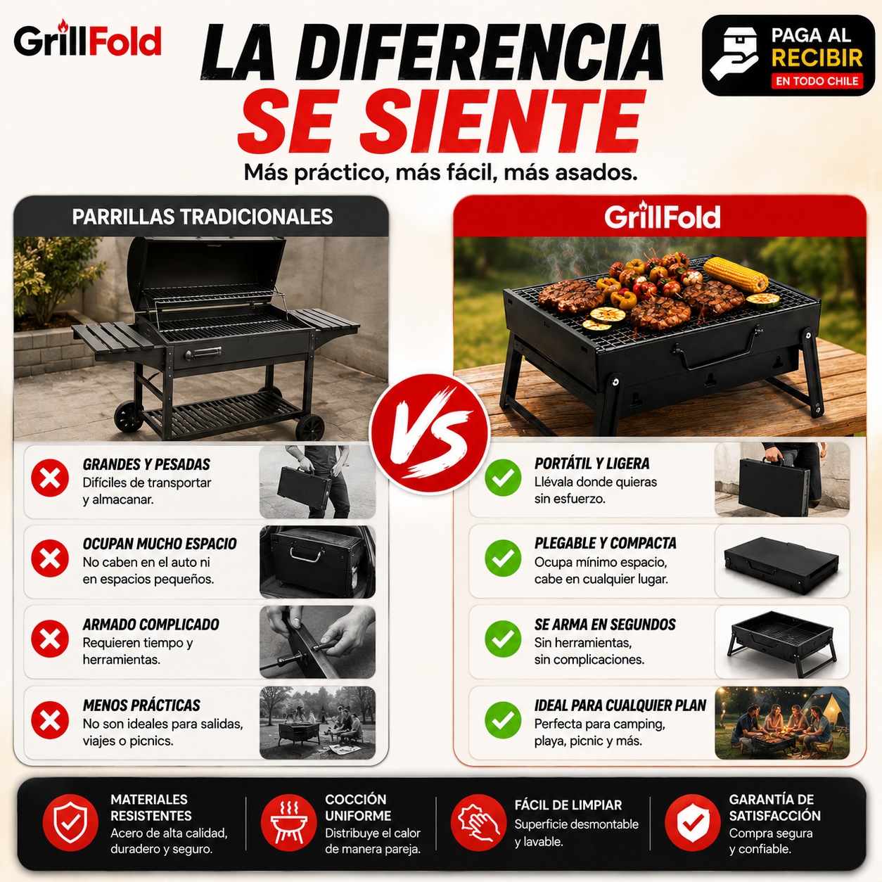 GrillFold™|Disfruta sin complicaciones