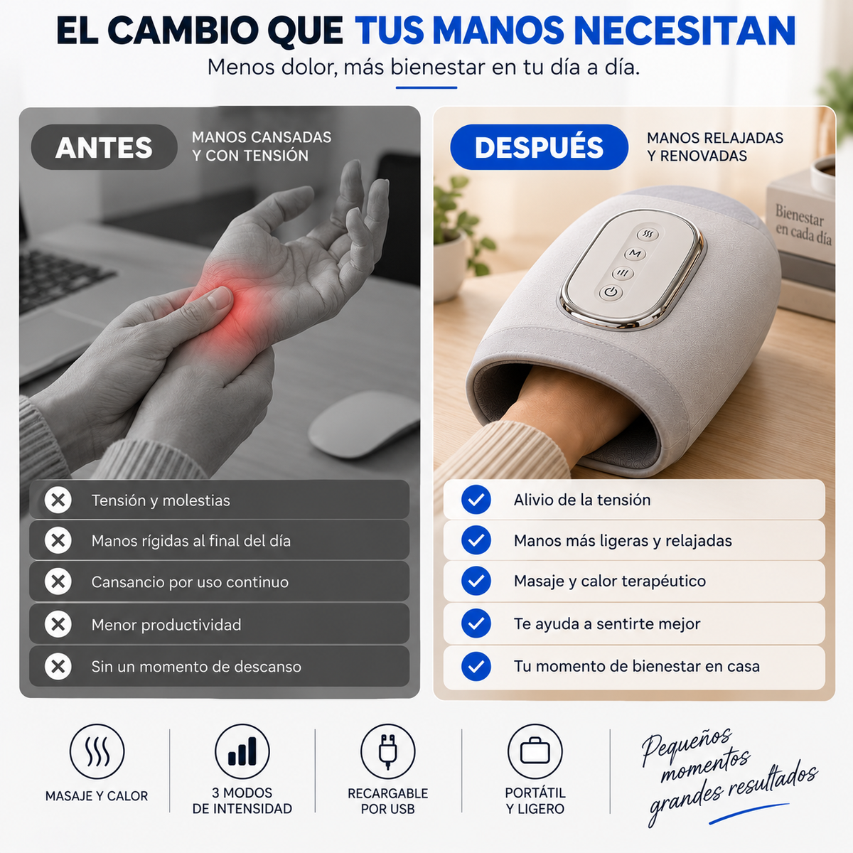 HandPulse™|El descanso que tus manos merecen