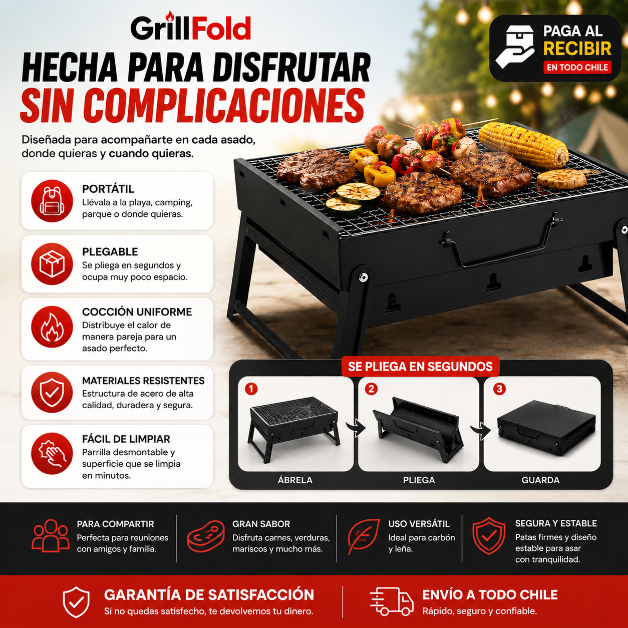 GrillFold™|Disfruta sin complicaciones