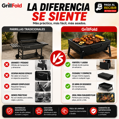 GrillFold™|Disfruta sin complicaciones