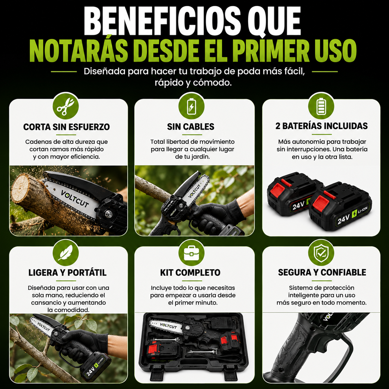 VoltCut™| corta lo que sea sin esfuerzo ( Incluye Batería extra de regalo )