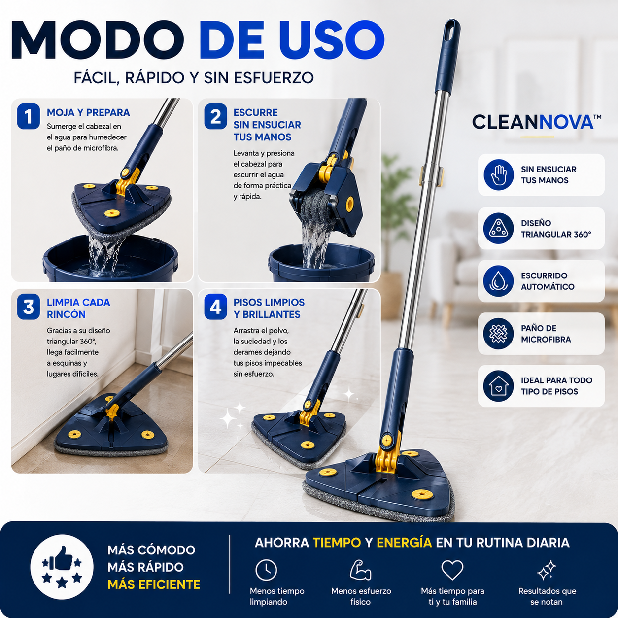 CleaNova™|Llega a lugares donde otros no pueden