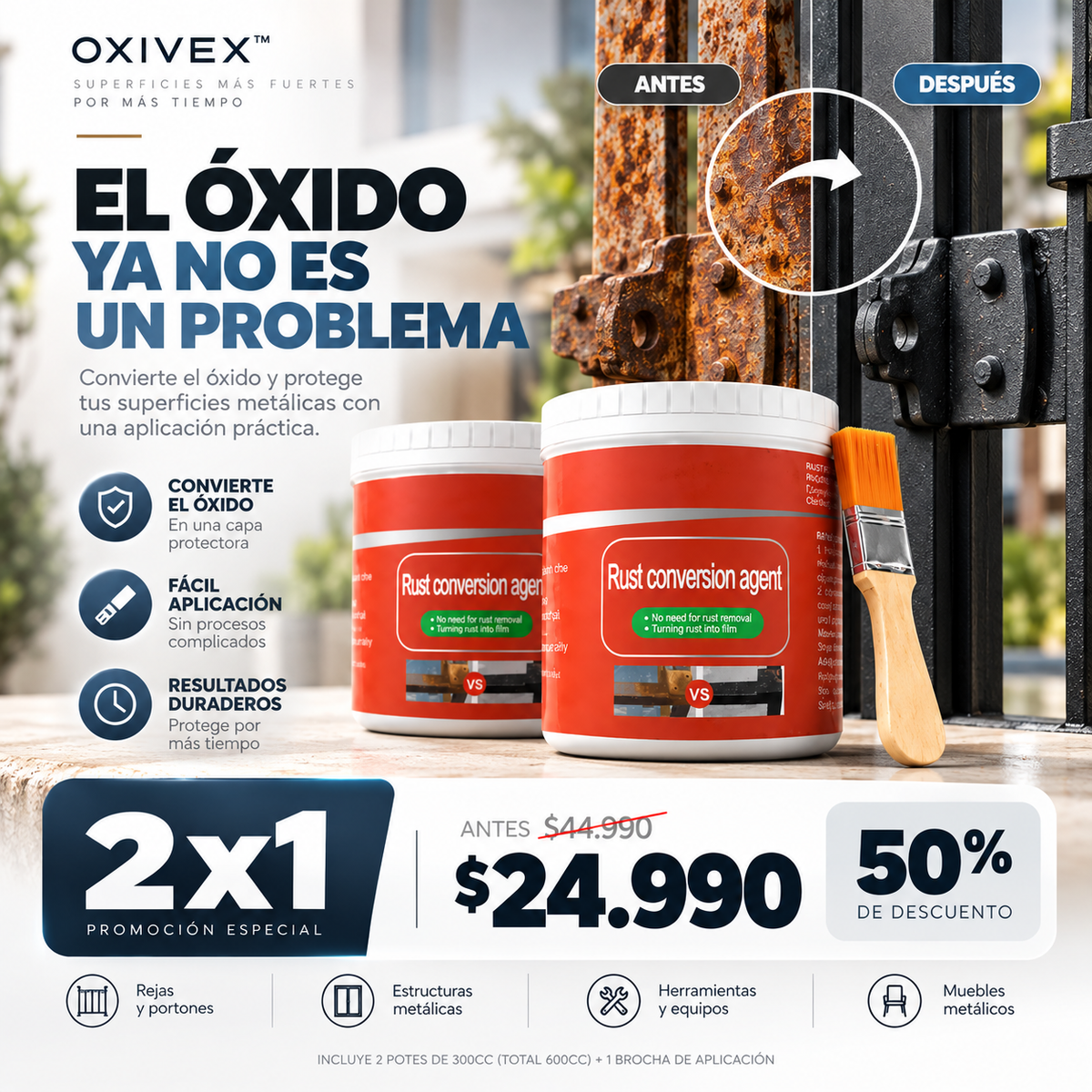 Oxivex™| Que tus rejas no arruinen la apariencia de tu casa